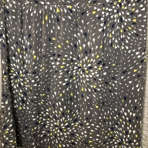 Boden Three Quarter Sleeve Gray & Yellow Abstract Print Tunic Size 10 - Picture 9 of 14